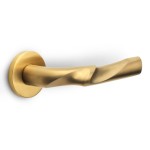 Deurkruk ELEEZ ZH100-G geveerd op rozet PVD goud