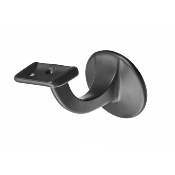 Trapleuninghouder vlak klassiek zwart gepoedercoat beton-steen