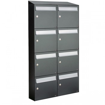 Flow set 2-breed, 4-hoog met dak antraciet