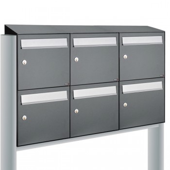 Flow set 3-breed, 2-hoog met dak op statief antraciet