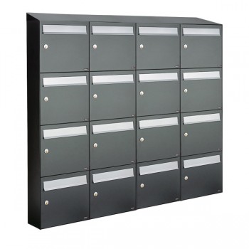 Flow set 4-breed, 4-hoog met dak antraciet