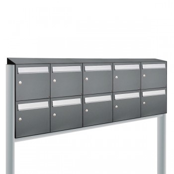 Flow set 5-breed, 2-hoog met dak  op statief antraciet