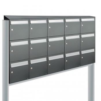 Flow set 5-breed, 3-hoog met dak op statief antraciet