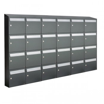 Flow set 6-breed, 4-hoog met dak antraciet