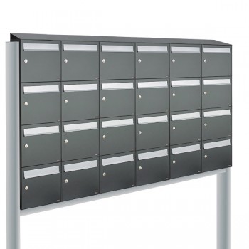 Flow set 6-breed, 4-hoog met dak op statief antraciet