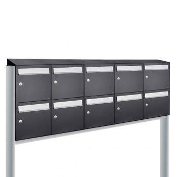 Flow set 5-breed, 2-hoog met dak  op statief zwart