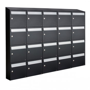 Flow set 5-breed, 4-hoog met dak zwart