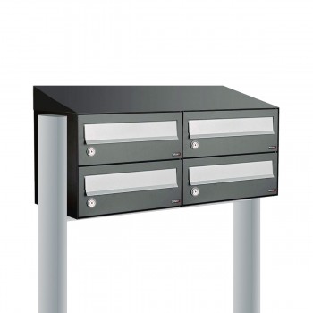 Hive set 2-breed, 2-hoog met dak op statief antraciet