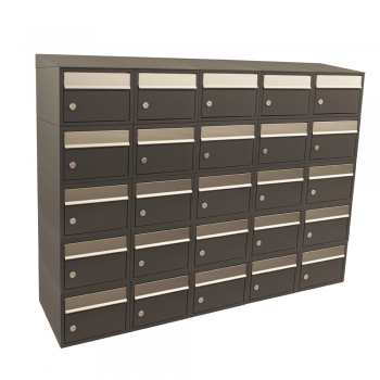 Brickset 5-breed, 5-hoog met dak antraciet