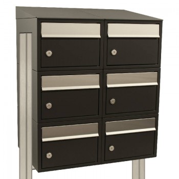 Brickset 2-breed, 3-hoog met dak op statief antraciet