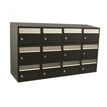 Brickset 4-breed, 3-hoog met dak antraciet