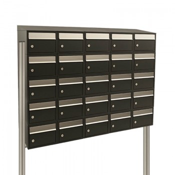 Brickset 5-breed, 5-hoog met dak op statief antraciet