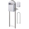 Brievenbus Bobi Grande Back Wit + statief