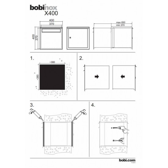 BobiNox X400 RVS inbouwkast
