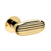 Deurkruk DND Madeleine rond rozet bright gold PVD