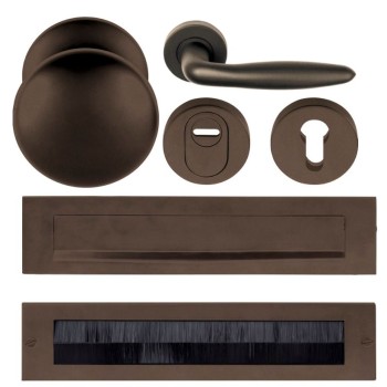 Complete voordeurset Hydra Basic brons