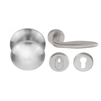 Voordeurset Hydra Basic mat RVS 