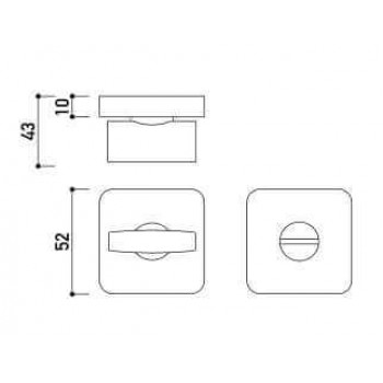 Toiletgarnituur RVS 316+ Quadro