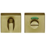 Toiletgarnituur Basic BSQWC53 PVD mat goud met vrij bezet indicatie