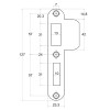 BASICS LBLA-W63x8 deurslot toilet afger. PVD gunmetal
