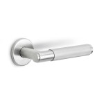 Deurklink Basic LB5 22mm rond rozet mat RVS
