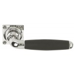 Deurkruk Timeless 1932GRV vierkant rozet glans nikkel ebben geveerd