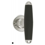 Deurkruk Timeless 1932TMRR38 rond rozet mat nikkel ebbenhout