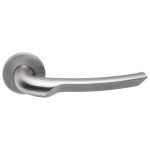 Deurkruk Rivio GL102 rond rozet geveerd mat RVS