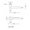 Deurkruk Rivio GL101-G rond rozet geveerd mat RVS  