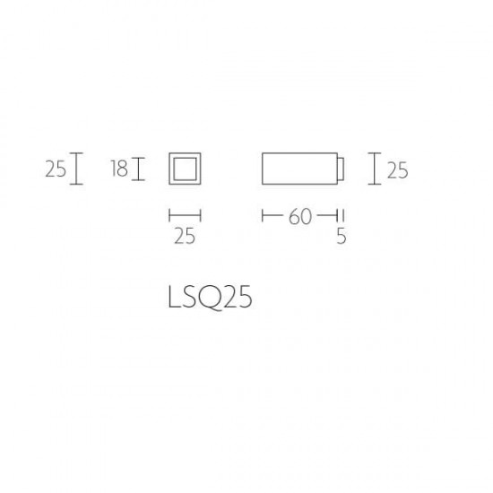 Deurstopper wand LSQ25 mat RVS