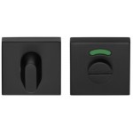 Toiletgarnituur Basic BSQWC53 mat zwart met vrij bezet indicatie