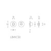 Toiletgarnituur Basic LBWC50 mat RVS met vrij bezet indicatie