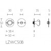 Toiletset BOSCO LZWC50B zonder indicator mat RVS