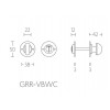 Toiletgarnituur Timeless GRR-VBWC mat nikkel en mat zwart