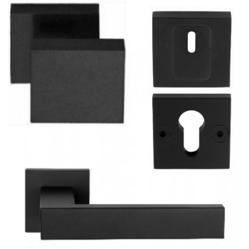 Voordeurset Square mat zwart