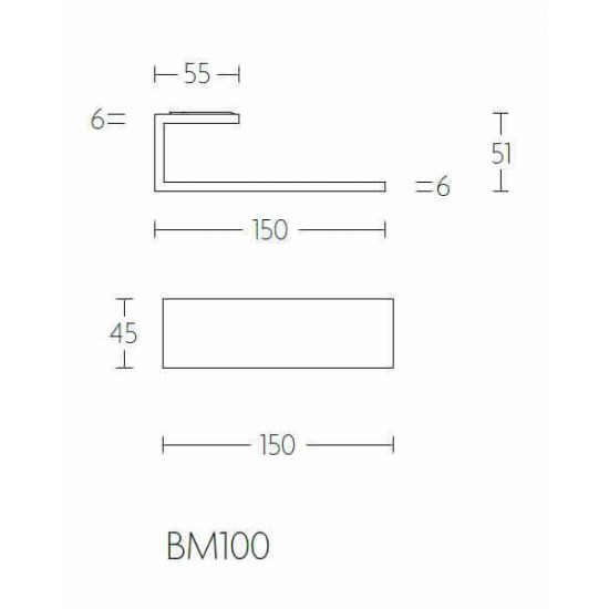Deurkruk Ribbon BM100 mat RVS