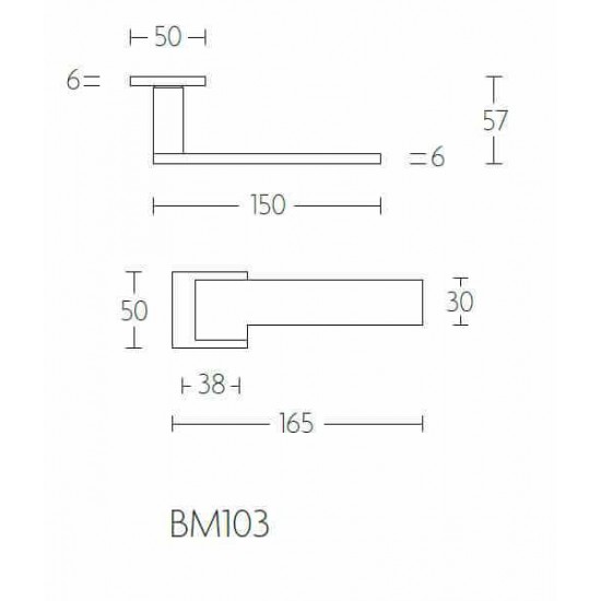 Deurkruk Ribbon BM103 mat RVS