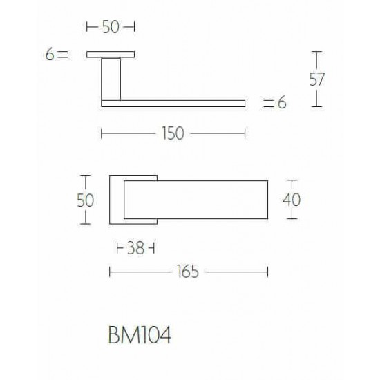 Deurkruk Ribbon BM104 mat RVS