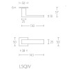 Deurkruk LSQ4 vierkant rozet mat RVS (enkel)
