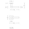 Deurkruk VL115 (enkel) mat RVS