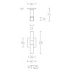 Deurkruk VT125 (enkel) mat RVS