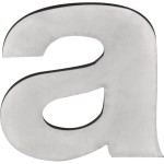 Huisletter LBHN100 PVD mat RVS