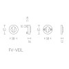 Veiligheidscilinderrozet FV-VEIL mat RVS