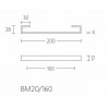Meubelgreep RIBBON BM20-160 mat RVS