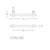 Meubelgreep FV195-160 mat RVS