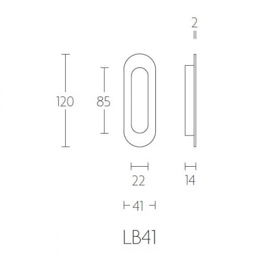 Schuifdeurkom Basic LB41 mat zwart