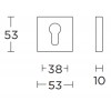 Cilinderplaatje Basic BSQY53 mat RVS 