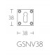 Sleutelplaatje Timeless GSNV38 glans nikkel