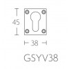 Cilinderplaatje Timeless GSYV38/45 mat nikkel en diverse finishes