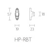 HP-RBT losse haak raamboompje Timeless glans nikkel, mat nikkel en messing ongelakt